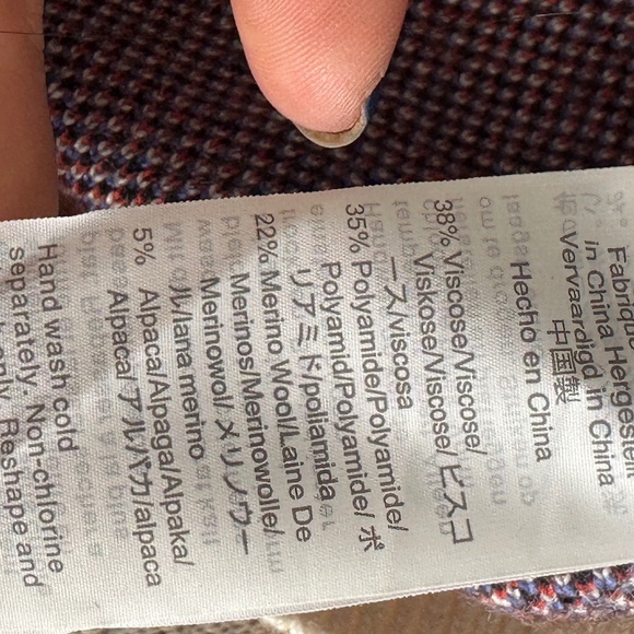 Madewell Cherry Jacquard Pullover Sweater Heather Cement Size Extra Small XS - Picture 6 of 7